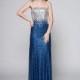 In Stock Elegant Sequins Lace Strapless Neckline Sheath Formal Dress - overpinks.com