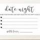 Date Night Cards, Date Night Sign, Date Night Ideas, Wedding Date Sign, Wedding Signs, Date Night Cards, Date Night Jar Sign, Printable DIY