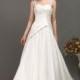 Hot Sale A-Line Straps Chapel Train Satin Lace Up-Corset Wedding Dress CWLT1300C - Top Designer Wedding Online-Shop