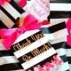 BRIDAL SHOWER - THANK YOU- Black And White Stripe
