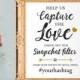 Wedding snapchat filter sign - check out our snapchat filter - help us capture the love - wedding hashtag sign - PRINTABLE 8x10 - 5x7