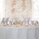 Mr and Mrs Wedding Sign for Wedding Sweetheart Table, Mr and Mrs Letters, Large Thick Mr & Mrs Sign Set (Item - MTS100)