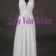 V neck wedding dress chiffon with lace - Hand-made Beautiful Dresses