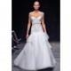 Alvina Valenta FW13 Dress 6 - White Fall 2013 Fit and Flare Full Length Alvina Valenta V-Neck - Rolierosie One Wedding Store