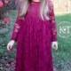 Burgundy Lace Sweetheart Dress