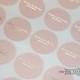 Rose Gold Wedding Stickers, Foil Wedding Stickers, Blush Personalised Favour Stickers, Wedding Favor Labels, Custom Wedding Stickers, 25mm