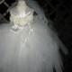 Ivory Flower Girl Dress Tulle Wedding Dress Ivory Toddler Tutu Dress Flowers Dress Baby Dress Tutu