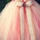 Coral & Burlap Couture Flower Girl Tutu Dress/ Shabby Chic Wedding/ Rustic Wedding/ Country Wedding - Hand-made Beautiful Dresses