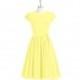Lemon Azazie Ingrid - Back Zip Scoop Chiffon Knee Length Dress - Charming Bridesmaids Store