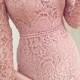 Hollow Out Lace Long Sleeve Dress