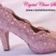 Pink Lace Wedding Shoes, Party Shoes,Special Occasion.