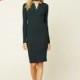 Vogue Slimming Sheath V-neck Jersey 9/10 Sleeves Dress Basics - Bonny YZOZO Boutique Store