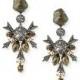 Baroque Pearly Crystal Statement Clip-On Earrings