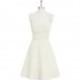 Frost Azazie Kinley - Chiffon Bow/Tie Back Knee Length Halter Dress - Charming Bridesmaids Store