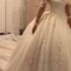 Off The Shoulder Long Sleeves Appliques Ball Gown Wedding Dress