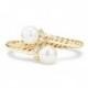 David Yurman Solari Bypass Ring with Pearls & Diamonds in 18K Gold 