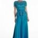 Elegant Chiffon & Venice Lace Bateau Neckline Full-Length Mother Dress - overpinks.com