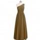 Brown Azazie Anastasia - One Shoulder Chiffon And Lace Floor Length Side Zip - Charming Bridesmaids Store