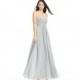 Silver Azazie Yazmin - Chiffon Floor Length Sweetheart Back Zip Dress - Cheap Gorgeous Bridesmaids Store