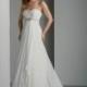 Style 50031 by DaVinci Bridal - Chapel Length Chiffon Sweetheart Sleeveless Floor length A-line Dress - 2018 Unique Wedding Shop