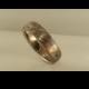 Rustic wedding band mokume gane  with red gold, white gold and silver wood grain