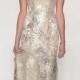 Matthew Christopher Thyme Sleeveless Illusion Embroidered Lace Gown 