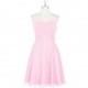 Candy_pink Azazie Aryana - Back Zip Knee Length Chiffon Sweetheart Dress - Charming Bridesmaids Store
