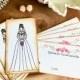 Rustic Romantic Bridal Shower Advice Cards/ Bridal Shower Game Cards (Set of 10)