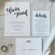 Olive Tree Minimalist Wedding Invitation - Simple Wedding Invitation Suite