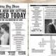 Printed Wedding Newspaper Program fully Customizable