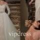 Wedding Dresses Bridal Mermaid Detachable Gown Custom Lace Long Sleeve Halter