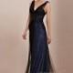 Casual Sheath-Column V-Neck Floor Length Tulle Evening Dress with Sequin COZF14040 - Top Designer Wedding Online-Shop