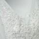 Off White Half Sleeves Tulle Applique Lace Up Back V Neck Long Prom Dresses, BGP005 - US0 / Picture Color