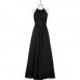 Black Azazie Regina - Chiffon And Lace Strap Detail Halter Floor Length Dress - Cheap Gorgeous Bridesmaids Store