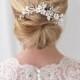 Floral Crystal & Pearl Comb, Swarovski Crystal Wedding Comb, Bridal Hair Comb, Floral Hair Comb, Pearl Hair Comb, Floral Hair Comb ~TC-2299