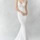 Ella Rosa Spring/Summer 2017 BE360 Scoop Neck Sleeveless Sheath Ivory Elegant Sweep Train Satin Embroidery Dress For Bride - Fantastic Wedding Dresses