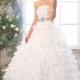 Fantastic Princess Strapless Chapel Train Organza Wedding Dress CWLT13033 - Top Designer Wedding Online-Shop