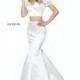 Sherri Hill 51119 Prom Dress - Long Sherri Hill Prom 2 PC, Crop Top, Trumpet Skirt Illusion, V Neck Dress - 2017 New Wedding Dresses
