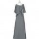 Steel_grey Azazie Lucille MBD - Chiffon Scoop Floor Length Side Zip Dress - Charming Bridesmaids Store