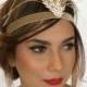 Gatsby 1920s headpiece, gold Fascinator. Gold, Flapper headband, gatsby headband, Pearl 1920s headband, feather headband, gatsby headpiece
