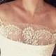 Only TWO AVAILABLE Chantilly lace off-shoulder bridal lace top ivory lace top ivory lace blouse bridal bolero jacket