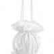 bride wristlets bag, bridal  white lace clutch bag, wedding purse, lace bag, drawstring pouch, womens bag in pompadour, victorian style 1470
