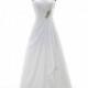 Pretty Halter Floor Length Chiffon Ivory Zipper With Buttons Wedding Dress with Beading and Pleating - Top Designer Wedding Online-Shop