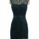 Hot Sale Sheath-Column Natural Knee Length Lace Dark Navy Sleeveless Open Back Mother of The Bride Dress with Beading - Top Designer Wedding Online-Shop