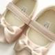 Baby Girl Shoes Toddler Girl Shoes Soft Soled Shoes Wedding Shoes Mint Coral Blush Shoes Faux Dupioni Silk Flower Girl Shoes  - Everly