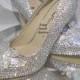Cinderella wedding shoes Swarovski look strass crystals rhinestones shoes bridal wedding shoes with crystal flower jimmy