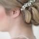 Wedding Hair Comb,  Bridal Headpiece, Crystal Pearl Hair Comb, Pearl Bridal Comb, Wedding Hairpiece
