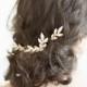 Wedding Hair Pins, Gold Hair Pins, Bridal Hair Pins, Olive Branch Hair Pins, Gold Leaf Hair Pins
