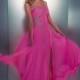 Alluring Chiffon Halter Neckline Floor-length A-line Prom Dress - overpinks.com