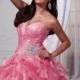 Charming Diamond Tulle Sweetheart Neckline Floor-length Ball Gown Quinceanera Dress - overpinks.com